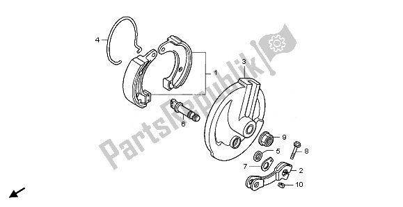 All parts for the Front Brake Panel of the Honda CRF 50F 2011