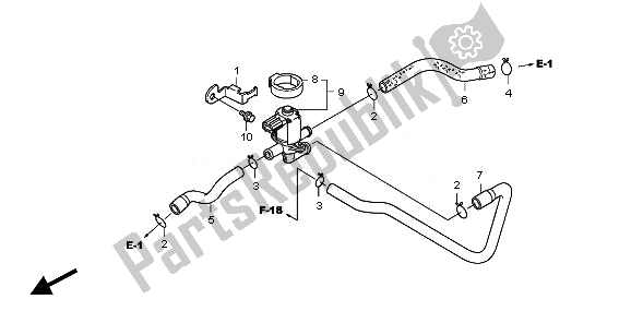 Todas as partes de Válvula De Controle De Injeção De Ar do Honda VT 750C2S 2010