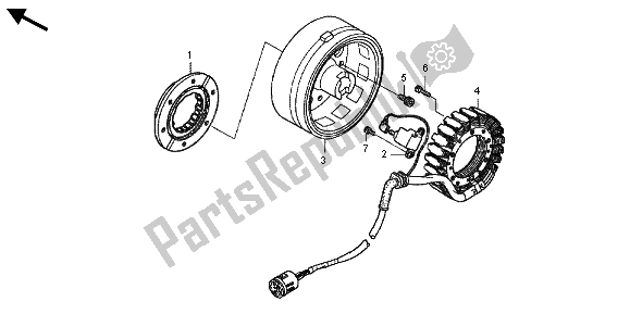 Wszystkie części do Generator Honda TRX 500 FA Fourtrax Foreman Rubicon 2013