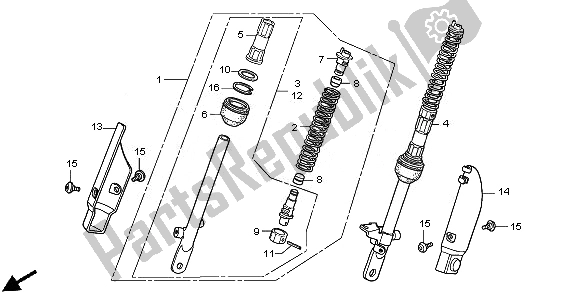 Todas las partes para Cojin Delantero de Honda CRF 50F 2010