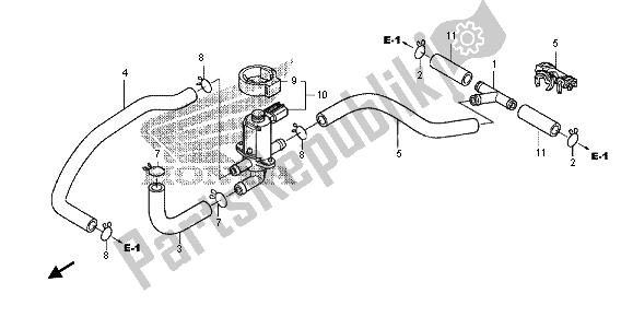 All parts for the Air Injection Control Valve of the Honda VFR 1200X 2012