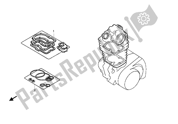 All parts for the Eop-2 Gasket Kit A of the Honda CRF 450X 2012