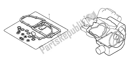 All parts for the Eop-2 Gasket Kit B of the Honda XL 700V Transalp 2011