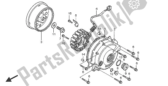 Alle onderdelen voor de Generator van de Honda VTR 1000F 2005