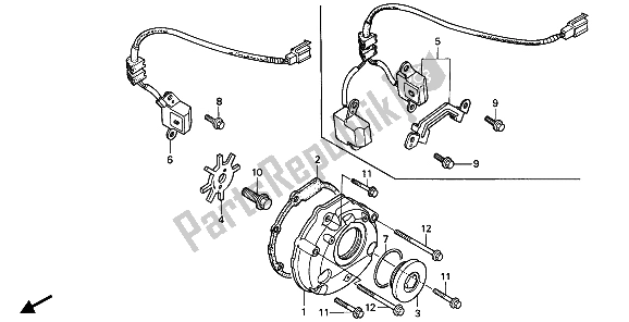 Toutes les pièces pour le Couvercle De Carter Gauche du Honda CBR 1000F 1989