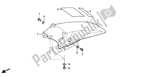 Todas las partes para Guardabarros Trasero de Honda CR 80R 1986