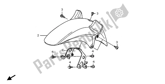 Todas las partes para Guardabarros Delantero de Honda XL 700V Transalp 2008