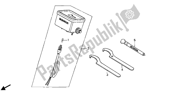 All parts for the Fop-2 Trip Meter & Spanner of the Honda XR 250R 1987