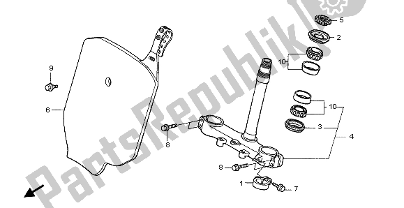 Todas las partes para Vástago De Dirección de Honda CR 85 RB LW 2004