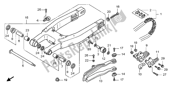 Todas las partes para Basculante de Honda CRF 150R SW 2009