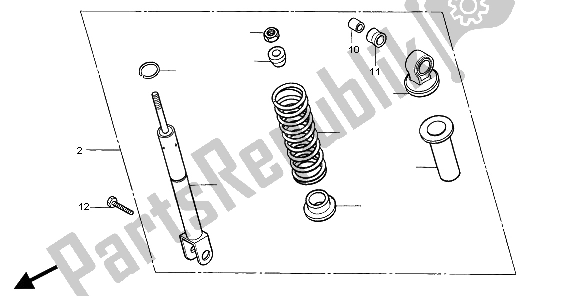 Toutes les pièces pour le Coussin Arrière du Honda QR 50 1997