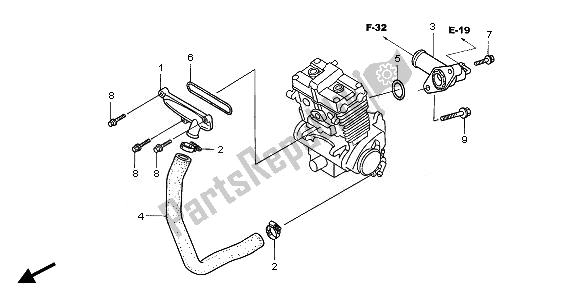 Todas las partes para Tubería De Agua de Honda CBF 500A 2008