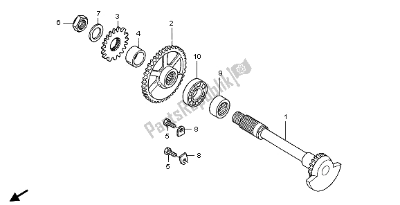 All parts for the Balancer of the Honda CRF 250X 2006