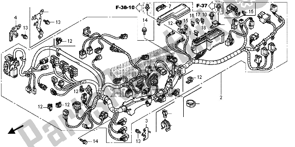 Tutte le parti per il Cablaggio del Honda VFR 1200X 2013