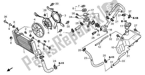 Tutte le parti per il Termosifone del Honda NT 700V 2009