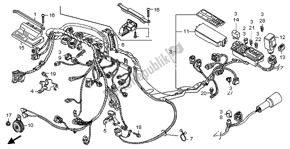 Tutte le parti per il Cablaggio del Honda CBR 600 RA 2009