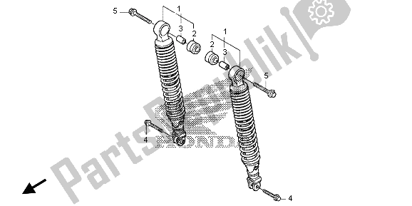 Todas las partes para Cojín Trasero de Honda SH 125D 2013