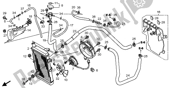 All parts for the Radiator of the Honda FJS 400 2011