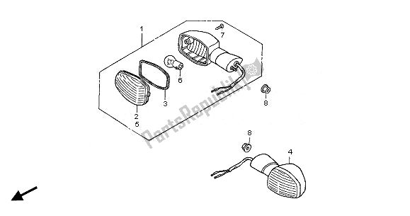 Todas as partes de Piscadela do Honda CBF 500 2008
