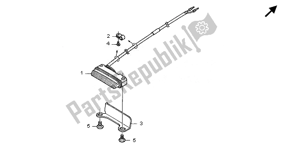 All parts for the Taillight of the Honda CRF 450X 2011