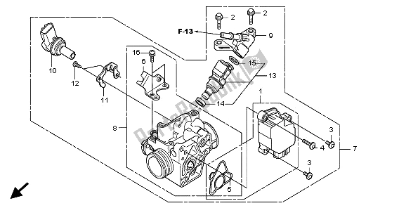 Todas as partes de Corpo Do Acelerador do Honda CBF 125M 2009