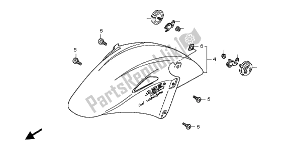 Todas las partes para Guardabarros Delantero de Honda VFR 800 2002