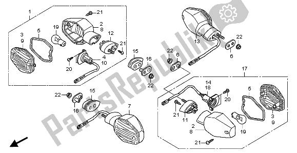 All parts for the Winker of the Honda CB 600F Hornet 2007