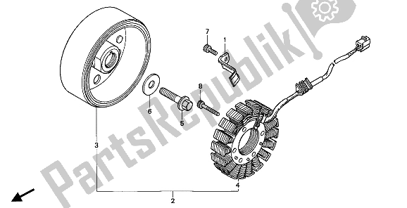 All parts for the Generator of the Honda CBR 600F 1994