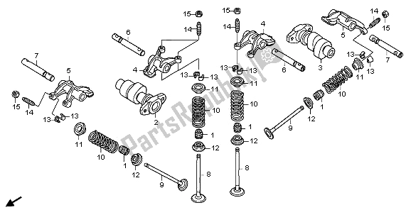 Tutte le parti per il Albero A Camme E Valvola del Honda NT 700 VA 2006