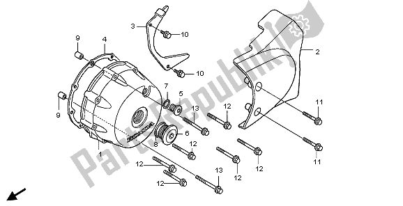 Toutes les pièces pour le Couvercle De Carter Gauche du Honda XL 125V 2009