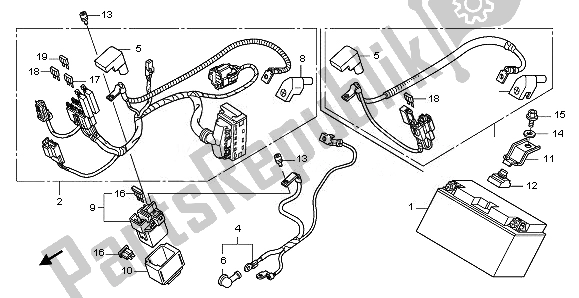 All parts for the Battery of the Honda CBF 1000 FT 2011