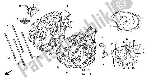 All parts for the Crankcase of the Honda TRX 300 EX Fourtrax 2004