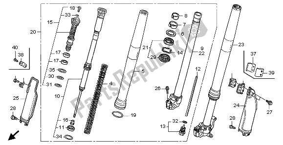 Todas las partes para Tenedor Frontal de Honda CRF 250X 2007