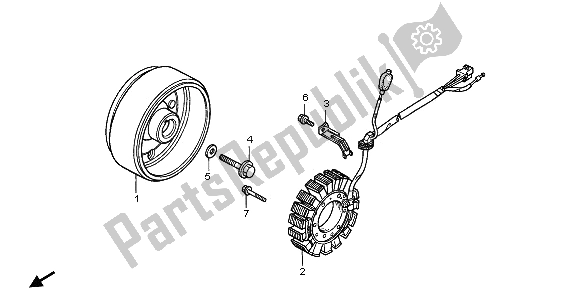 All parts for the Generator of the Honda FMX 650 2006