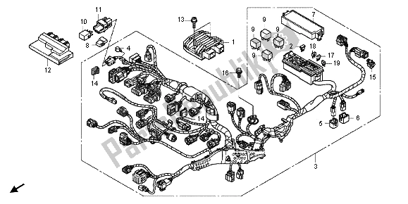 Todas las partes para Arnés De Cables de Honda CBR 1000 RR 2012