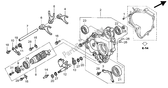 Tutte le parti per il Tamburo Del Cambio del Honda ST 1300A 2004