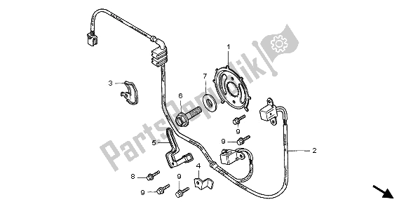 All parts for the Pulse Generator of the Honda VT 1100C2 1995