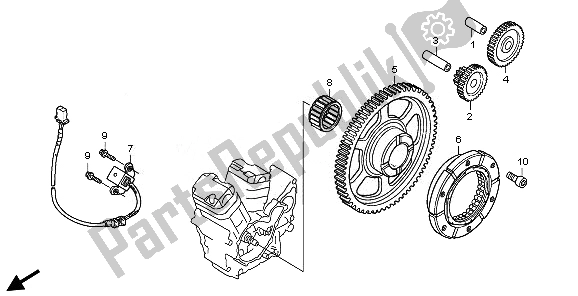 Alle onderdelen voor de Startkoppeling van de Honda VT 750S 2011