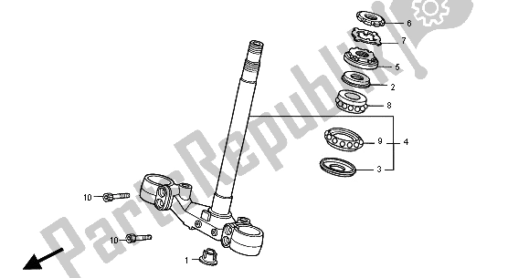 Todas las partes para Vástago De Dirección de Honda ST 1100 2001