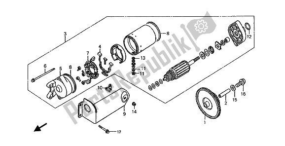 Todas las partes para Motor De Arranque de Honda ST 1100 1991