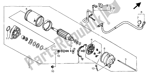 Todas las partes para Motor De Arranque de Honda VT 1100C2 1999