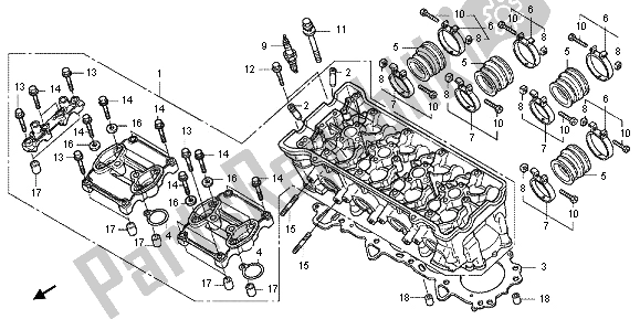 Todas las partes para Cabeza De Cilindro de Honda CB 1000 RA 2012