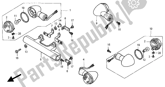 Wszystkie części do Winker Honda VT 1100C2 2000