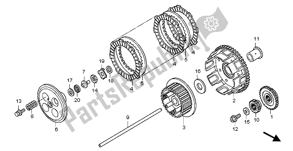 All parts for the Clutch of the Honda CRF 150 RB LW 2007