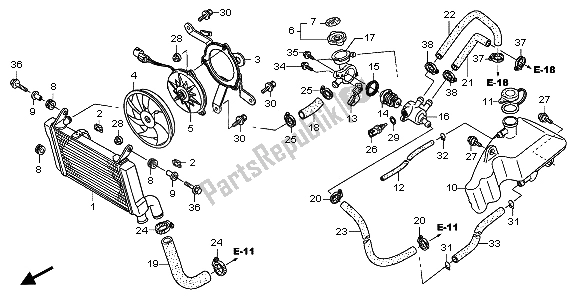 Todas las partes para Radiador de Honda NT 700 VA 2007