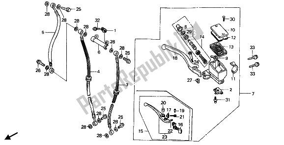 Todas las partes para Fr. Cilindro Maestro Del Freno de Honda CBR 600F 1988