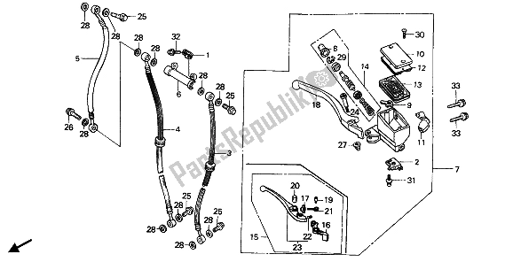 Todas las partes para Fr. Cilindro Maestro Del Freno de Honda CBR 600F 1988