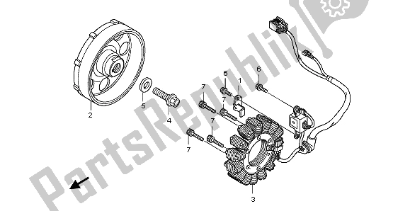 All parts for the Generator of the Honda CBR 1000 RA 2009