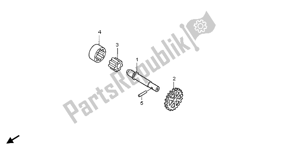 All parts for the Oil Pump of the Honda CRF 250X 2006