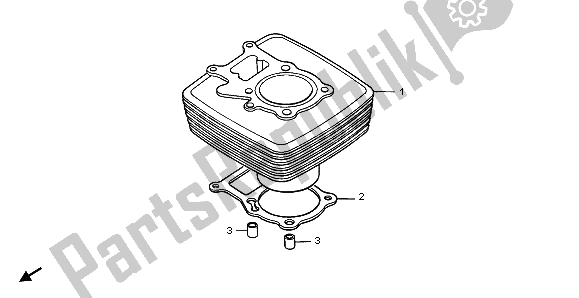 Wszystkie części do Cylinder Honda TRX 250 EX Sporttrax 2004